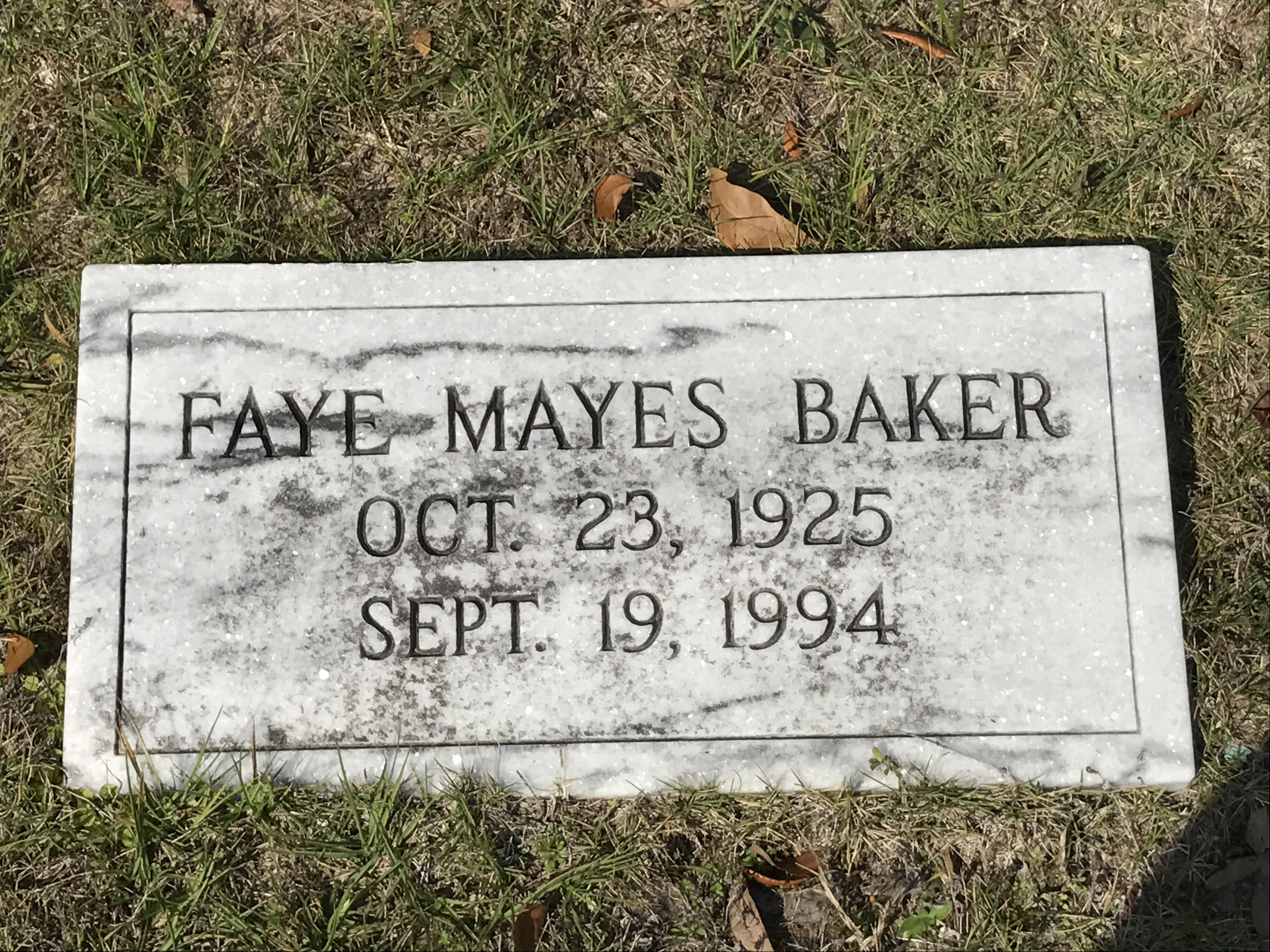 Faye Mayes Baker